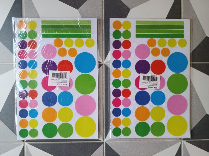 Lot de 2 paquets de gommettes vitrostatiques pour vitres