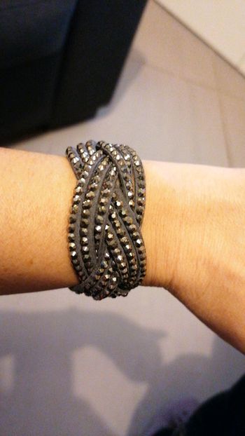 Bracelet tressé brillant