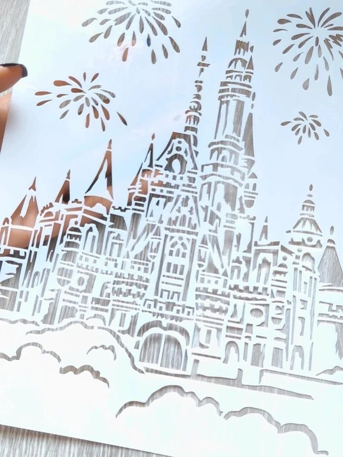 Grand Pochoir A4 Château - photo numéro 3