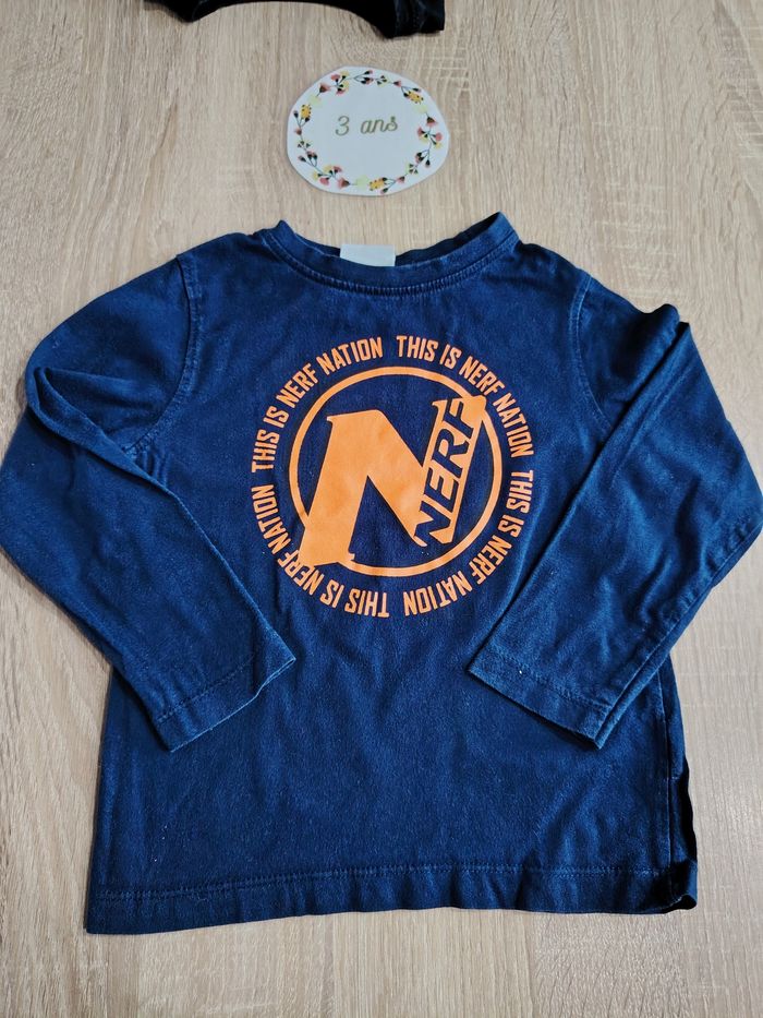 Lot de 3 t-shirts manches longues garçon 3ans tao,in extenso,nerf - photo numéro 4