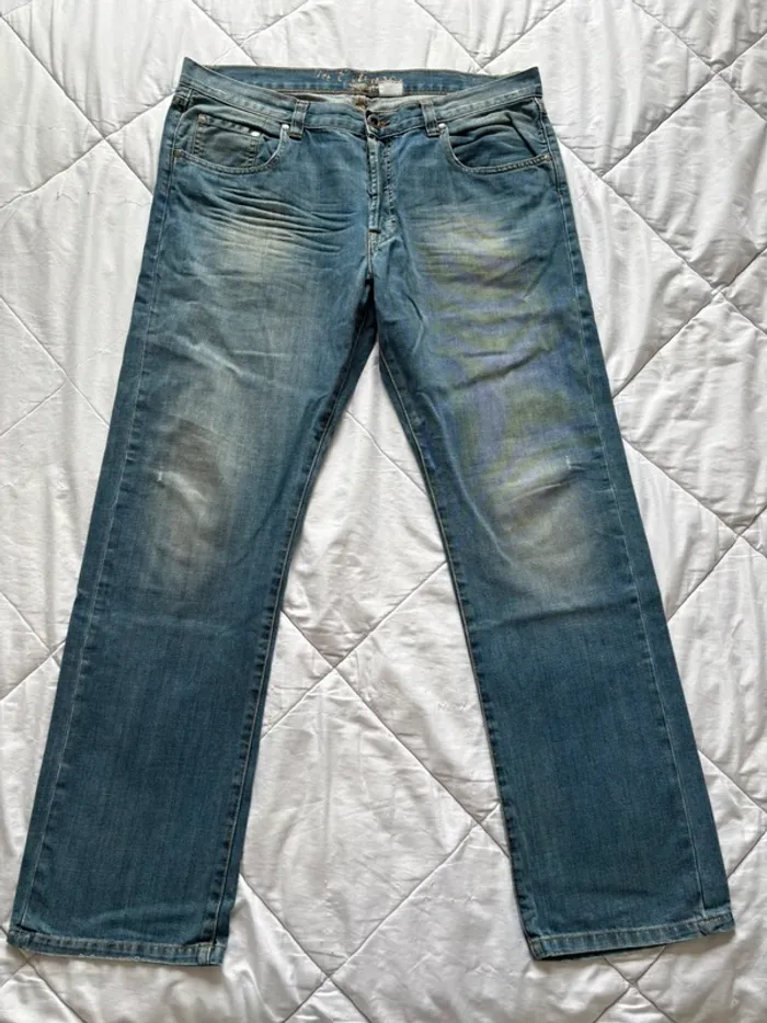 Jean homme vintage y2k 2000s In Extenso taille 50 2XL – coupe droite regular relaxed fit bleu délavé - photo numéro 2