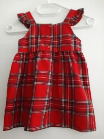 Robe tissu écossais rouge Primark 3 ans