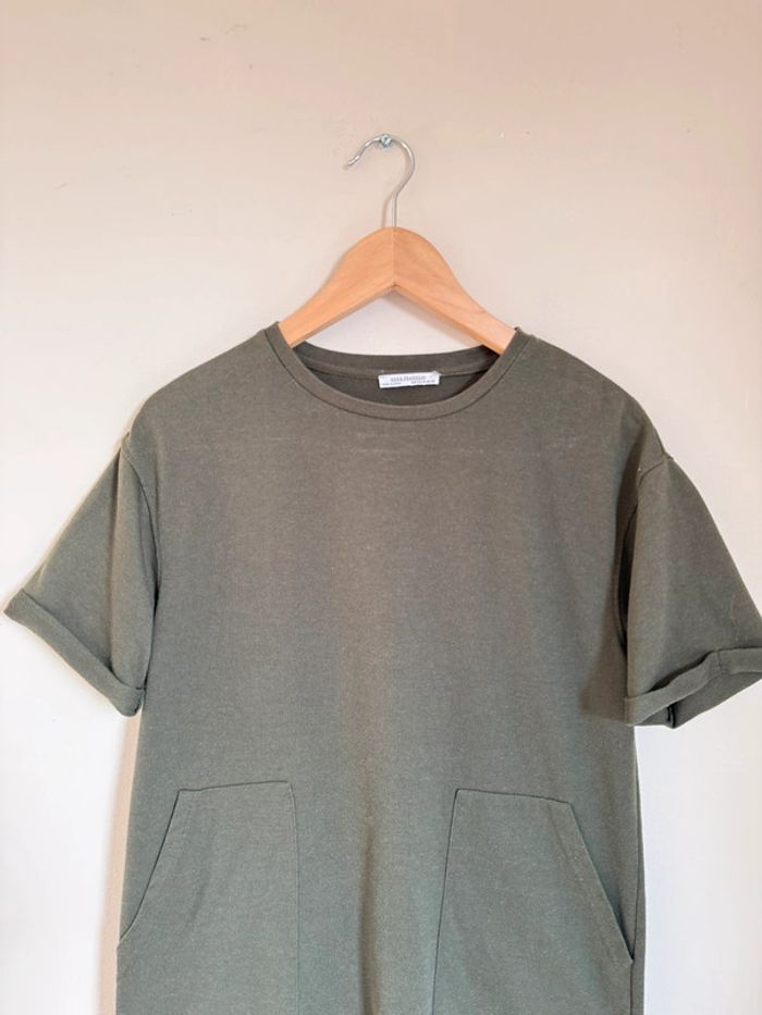 Robe t-shirt kaki Zara - photo numéro 3