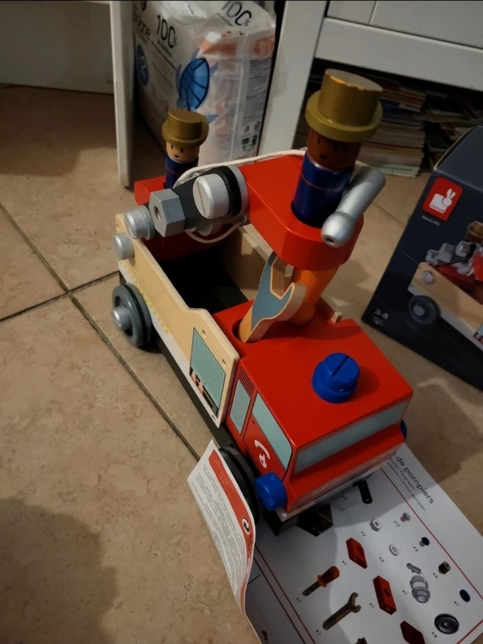Camion de pompiers brico kids janod - photo numéro 3