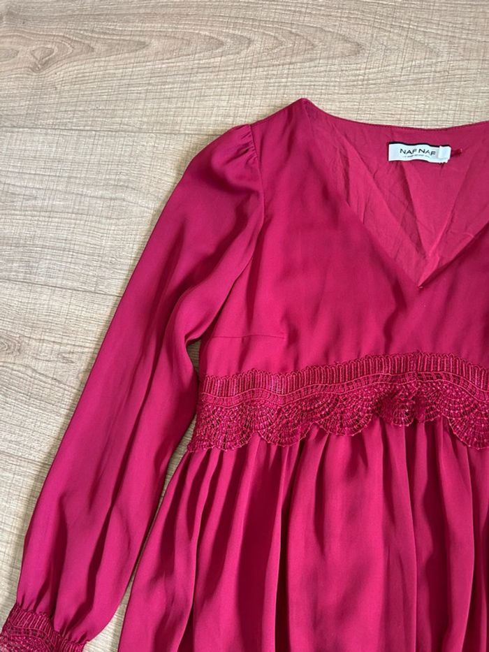 Robe bordeaux à manches longues Naf Naf taille 36 jamais portée - photo numéro 13
