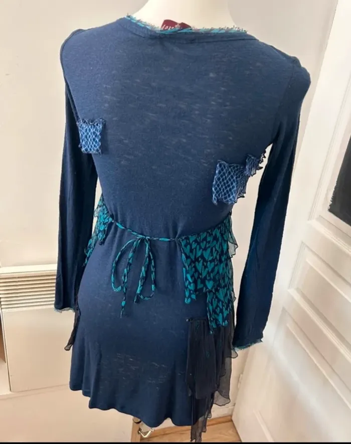 One step, robe bleue, femme, taille 36 - photo numéro 3