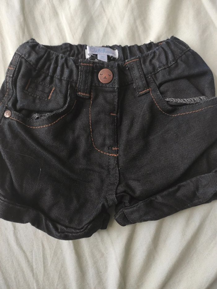 Short en jean noir T3M