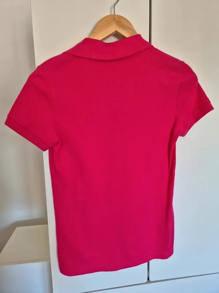 Polo lacoste femme rose taille S 36 nid d'abeille - photo numéro 7