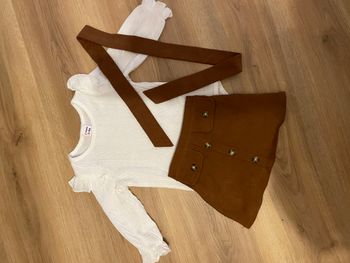 Ensemble blanc et camel