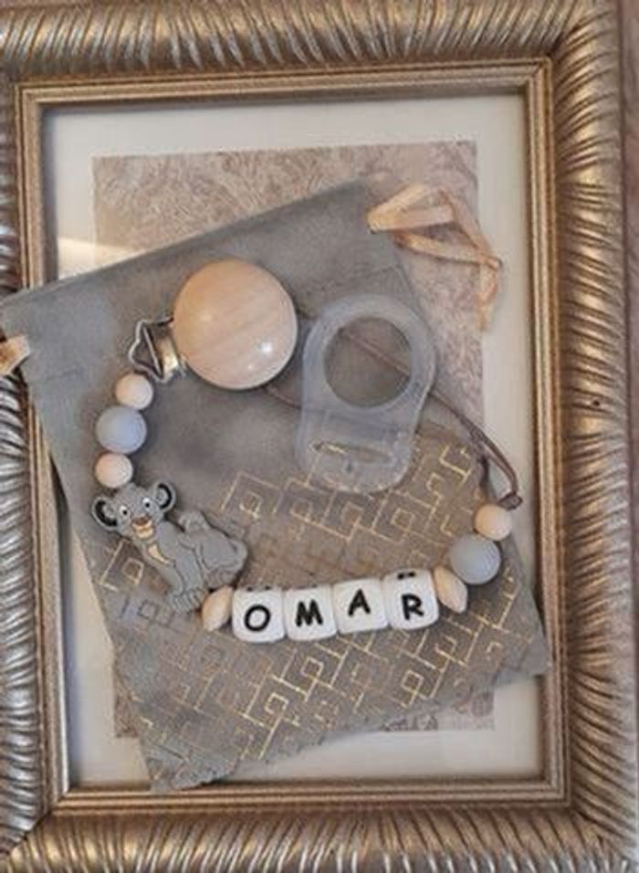 Attache tetine personnalisé avec adaptateur et pochette cadeau - photo numéro 3