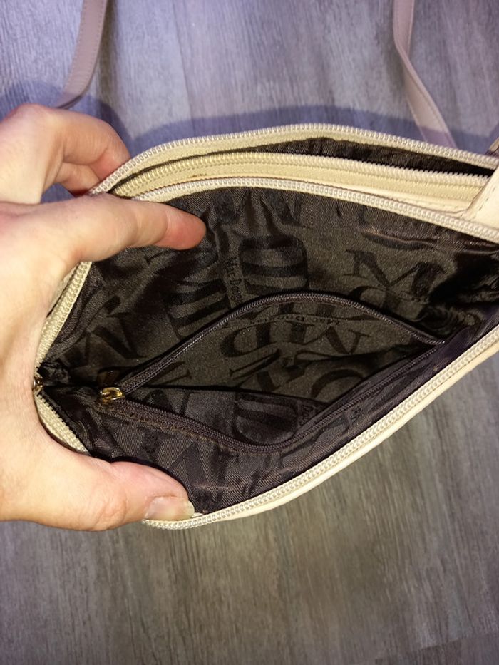 sac bandoulière en cuir beige mac douglas - photo numéro 3