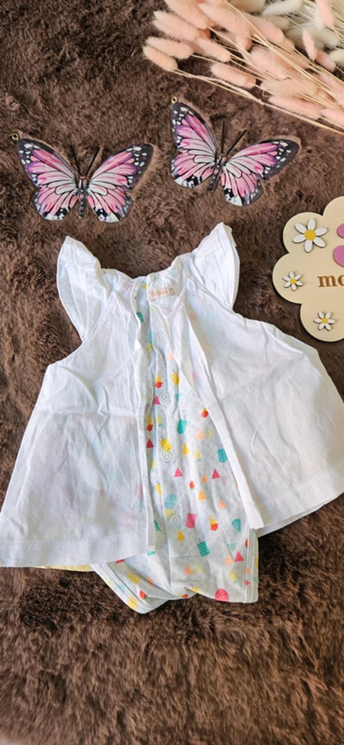 Robe bodie catimini à forme géométrique 3 mois été - photo numéro 2