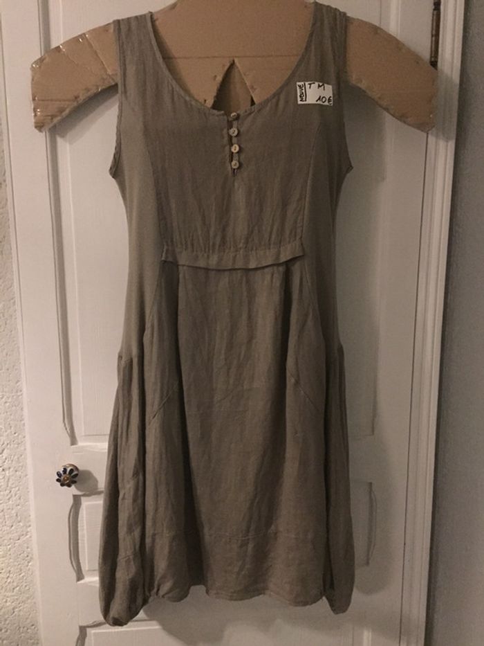 37-Robe longue en lin Neuve TM (38/42)