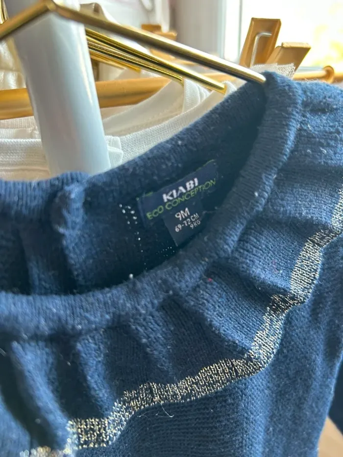 Jolie robe d’hiver en maille Kiabi 9 mois en très bon état - photo numéro 3