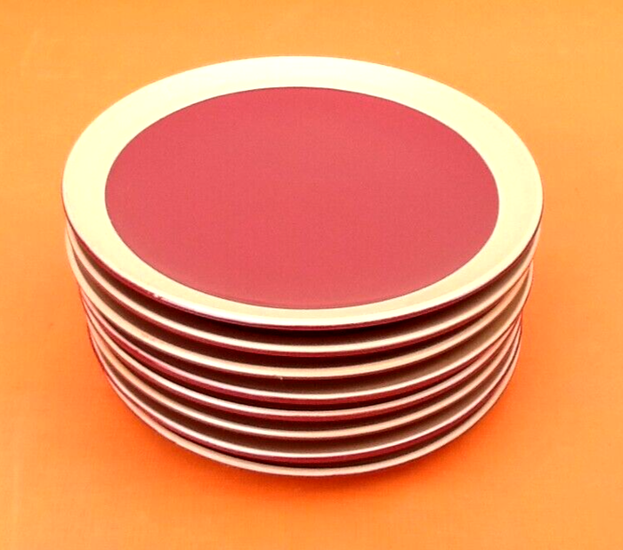 8 assiettes Dessert / Fromage Grès vernissé bicolore - photo numéro 5