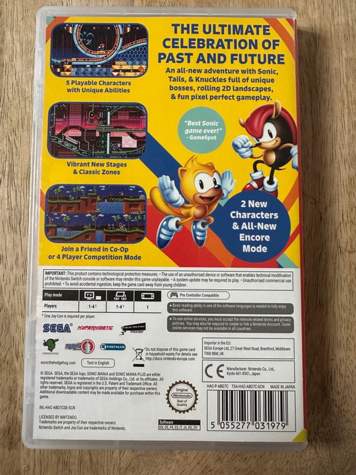 Jeu vidéo Nintendo Switch Sonic Mania Plus Sega Mega Drive collector - photo numéro 2