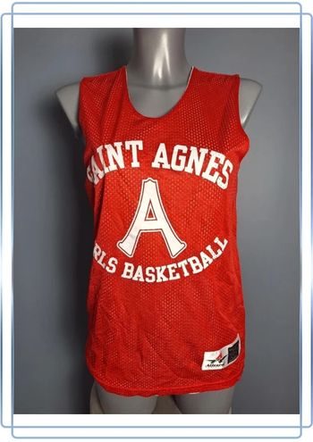 Maillot d entraînement de basket alleson athletic reversible / femme taille S /  rouge et blanc
