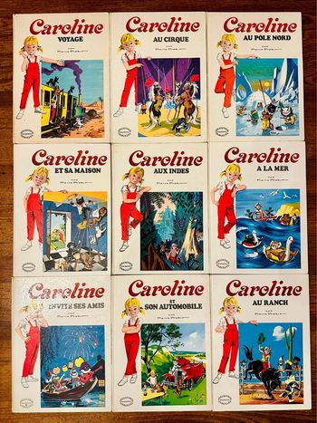 Lot de 9 livres anciens blancs Grands albums Hachette jeunesse Caroline Pierre Probst