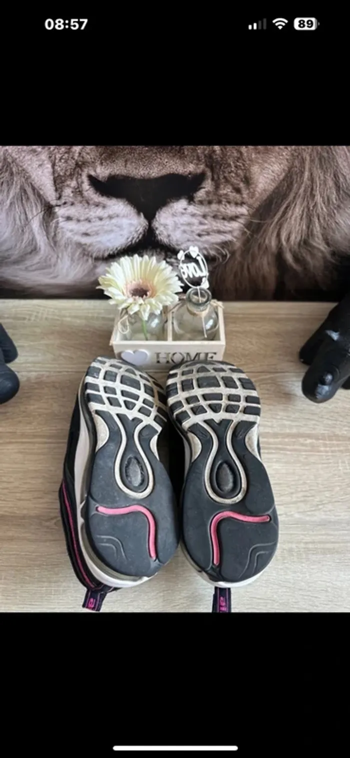 Basket Nike air Max 97 rose noir taille 38 - photo numéro 4