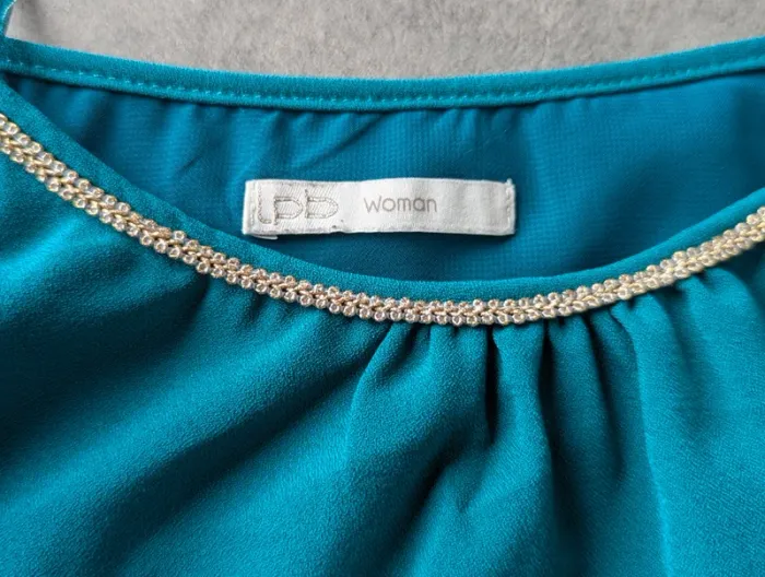 Débardeur LPB vert canard, taille S – petits défauts - photo numéro 4