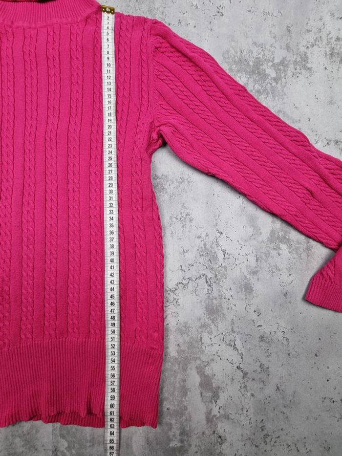 Pull torsadé col roulé Tommy Hilfiger – Fuchsia – Taille M/38 Femmes - photo numéro 9