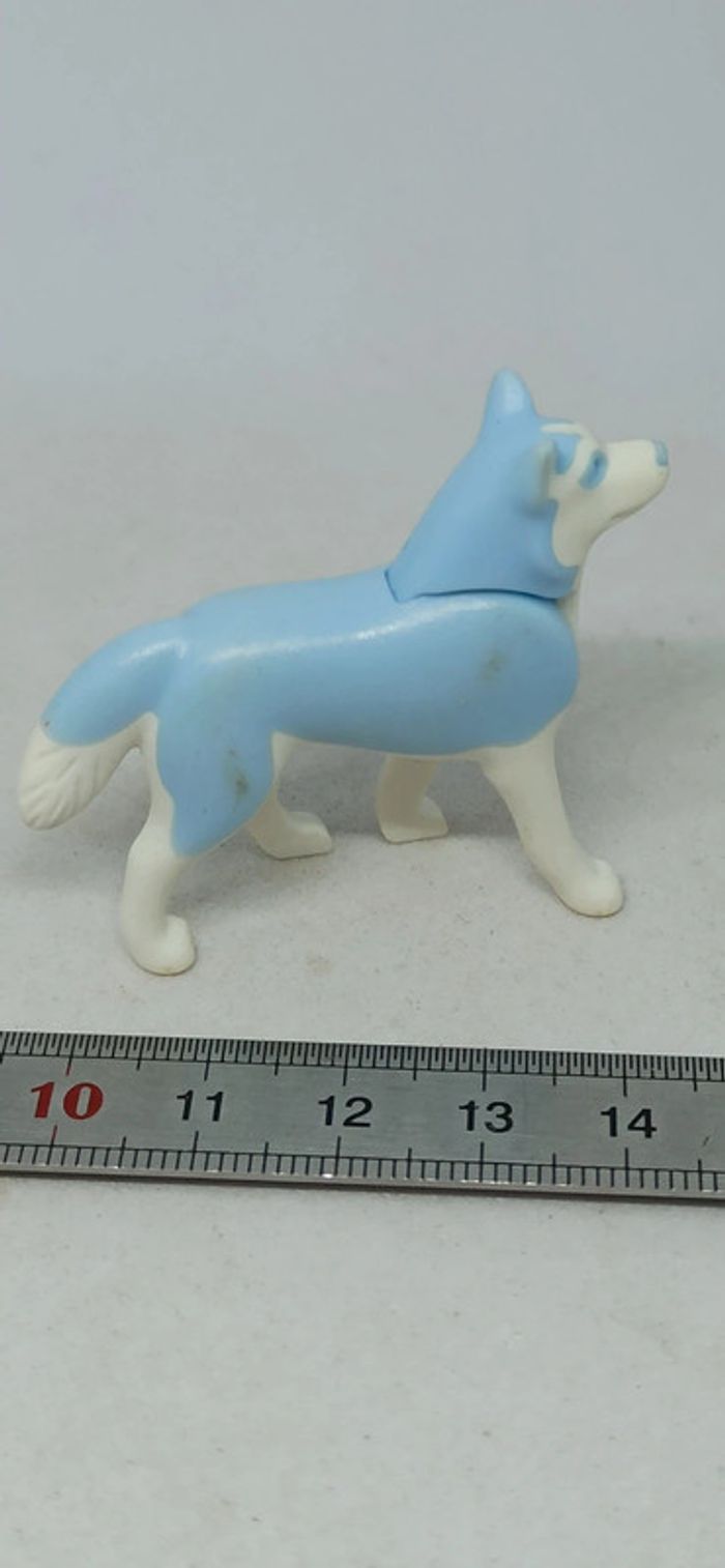 Chien de traîneau husky bleu et blanc playmobil - photo numéro 4