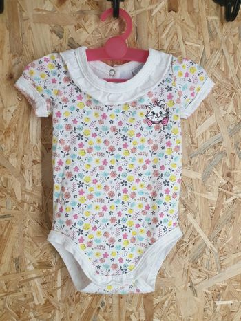Body fleuri à col Marie style Liberty 3 mois