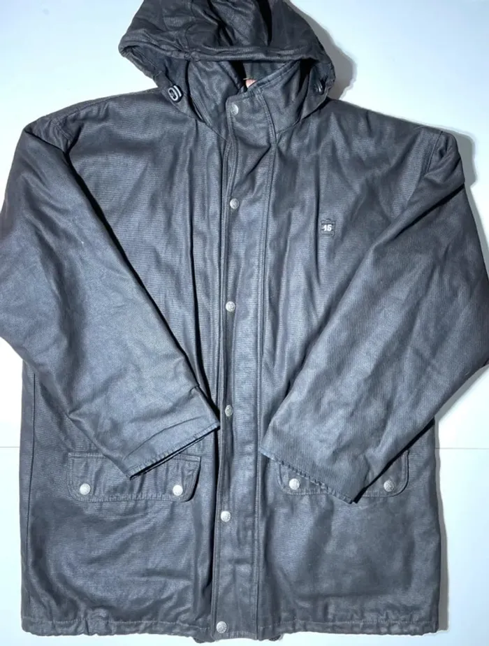 Serge Blanco rugby black jacket rare vintage Mens L made in France 🇫🇷 - photo numéro 2