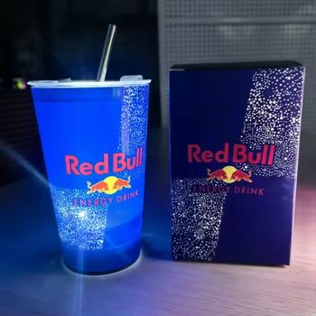 Verre Plastique Redbull Bleu Lumineux 420ml