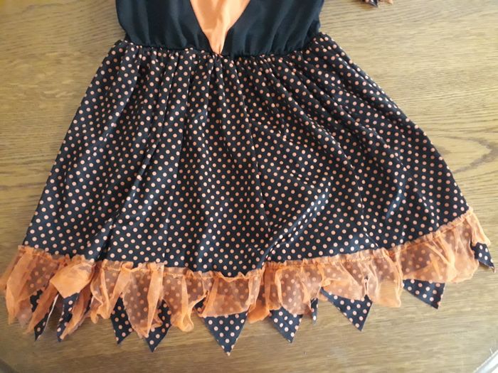 Déguisement robe orange et noire 7 - 10 ans Gifi - photo numéro 4