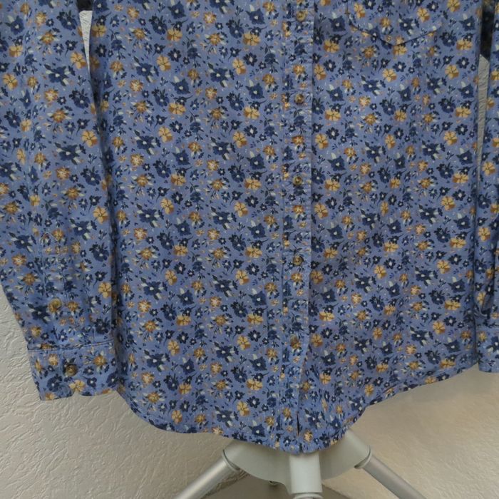 🌼 Chemise à fleurs Springfield – Bleu vintage & motifs floraux 🌼 - photo numéro 2