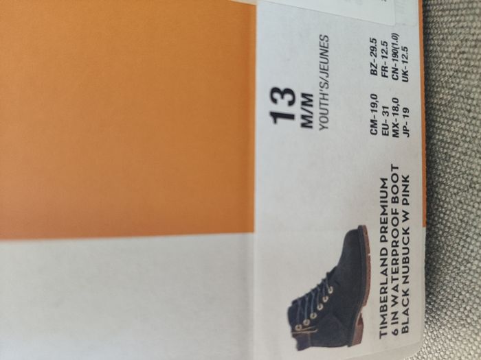 Boots cuir Timberland Premium noir/rose 31 - photo numéro 2