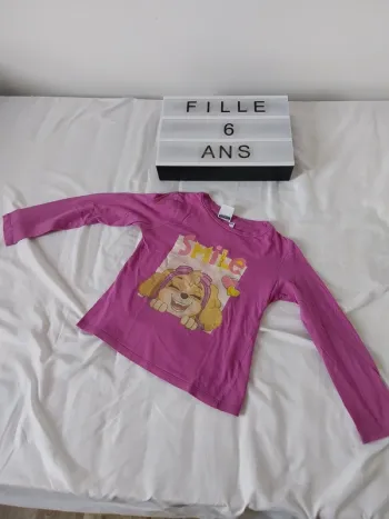 Tee-shirt manche longue fille 6 ans