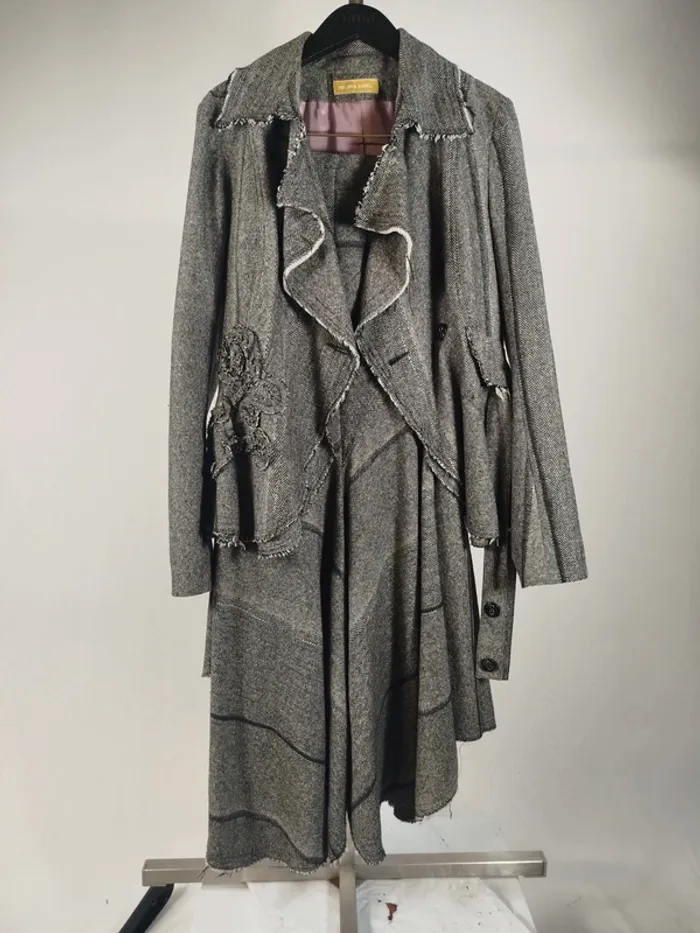 Ensemble veste + jupe en laine Gris Jupe asymétrique | Helena Sorel - A834 - photo numéro 2