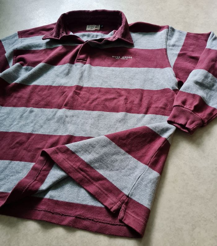 t-shirt polo manches longues rayures garçon 12 ans - photo numéro 5