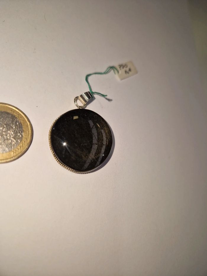 Pendentif obsidienne dorée Mexique - photo numéro 6