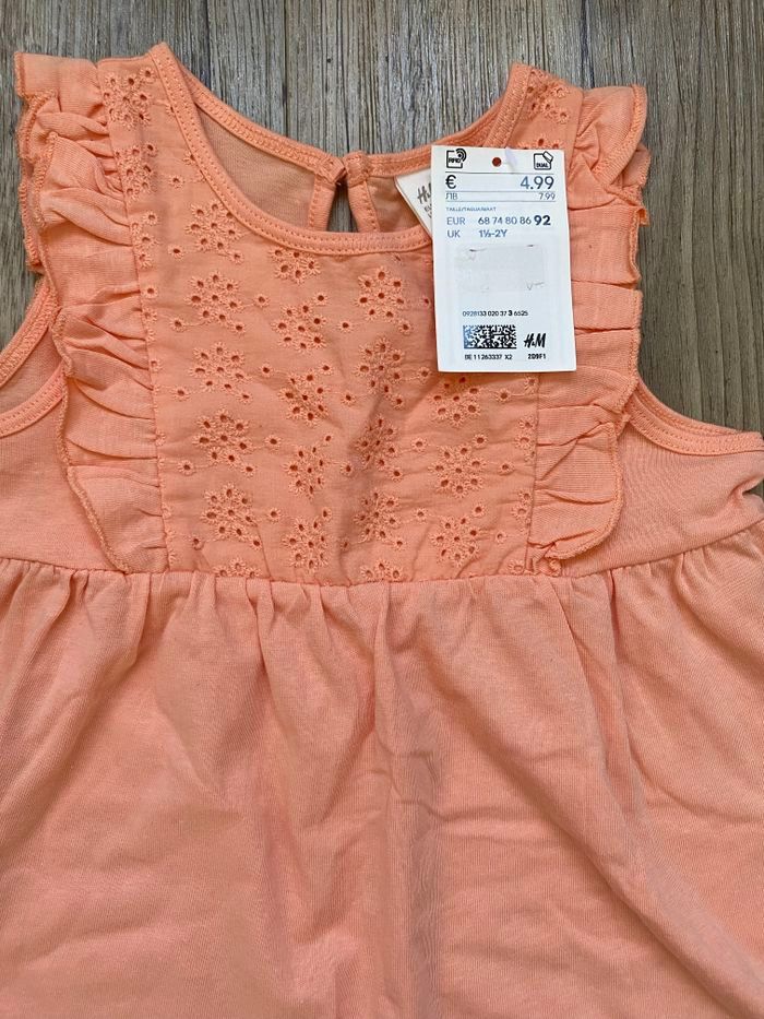 Robe H&m 18/24 mois été corail - photo numéro 2