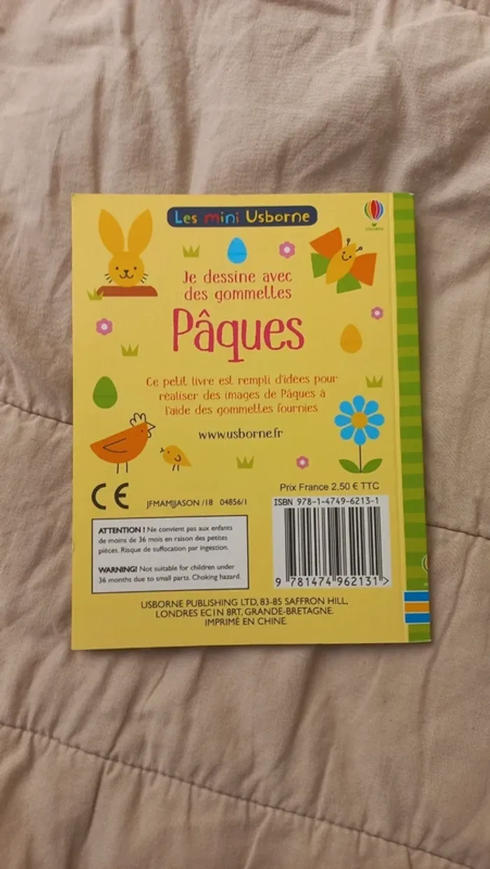 Mini livre usborne. Je dessine avec des gommettes Pâques.  Neuf. - photo numéro 2