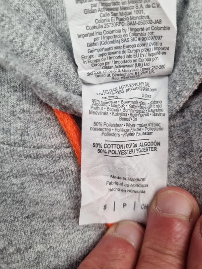 Pull à capuche universitaire gris – Taille S Hommes - photo numéro 5