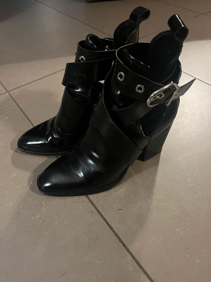 Bottines à talon noires Zara 38