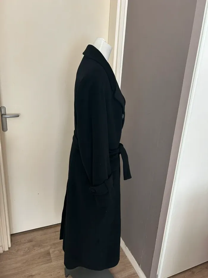 Constantin,caban manteau long noir laine, angora, cachemire , femme, taille 42 - photo numéro 9