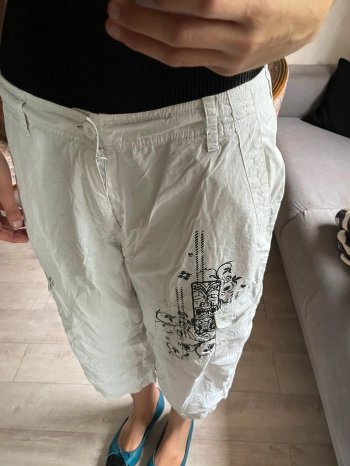Jort long bermuda vintage coton vintage baggy cargo y2k - photo numéro 4