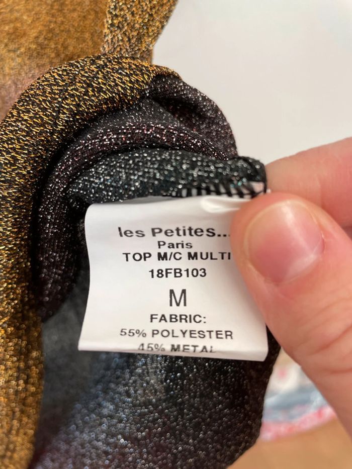 T shirt Les Petites pailleté M - photo numéro 3