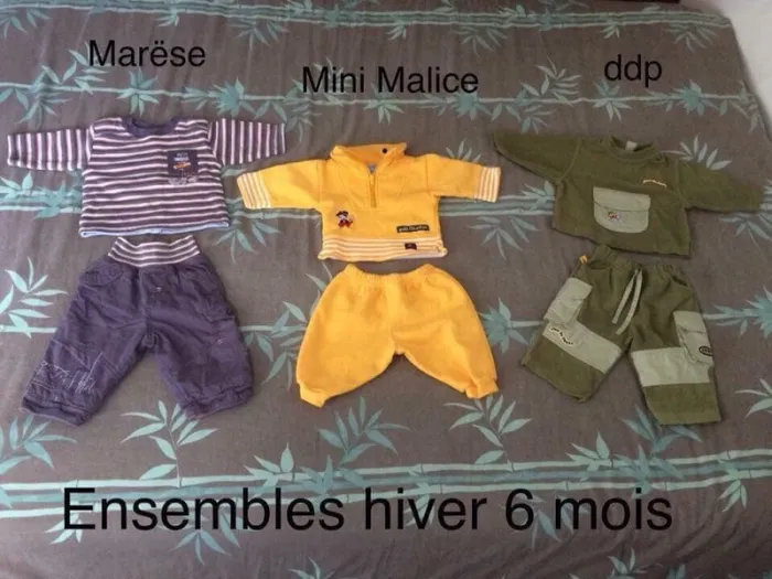 Lot de 3 ensembles hiver sport 6 mois