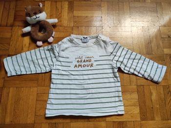 Tee shirt marinière Tape à l'oeil 9 mois