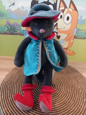 Peluche chat botté il étais une fois Moulin roty 33cm 