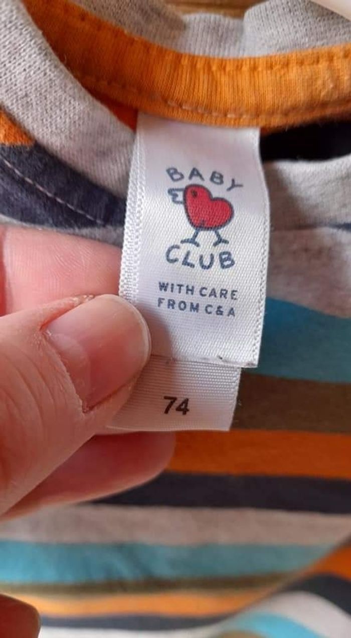 Lot de 5 t-shirts longues manches garçon 74- 9 mois - photo numéro 3