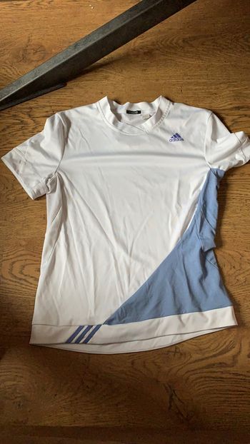 Tee-shirt Climacool Adidas bleu blanc taille M