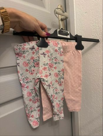 2 leggings 3/6 mois