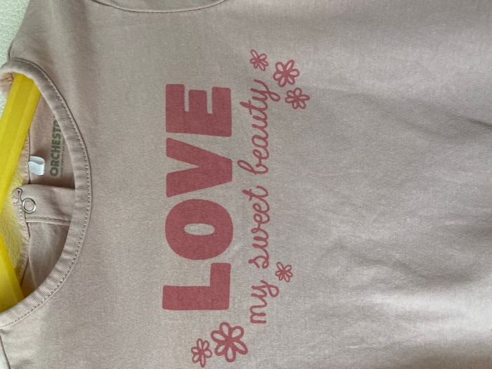 Tee-shirt manches longues imprimé fleurs et love - photo numéro 2